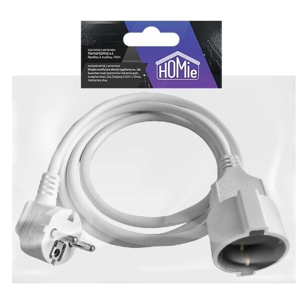 Επέκταση Καλωδίου 4m 4m (3x1.5mm2) Homie 322099 - (1ΤΕΜ) - (12-2079)