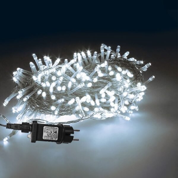 240 Λαμπάκια LED Λευκό Ψυχρό σε Σειρά με Προγράμματα IP44 15m Xmasfest 1132592 - (1ΤΕΜ) - (93-2572)