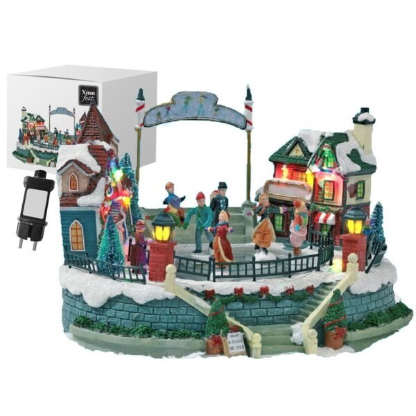 Παράσταση Xmas Παγοδρόμιο-Χωριό 26,5x25x18,5cm Xmasfest 1133479 - (1ΤΕΜ) - (93-3459)