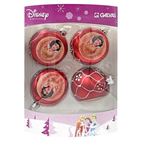 Μπάλες Princess πακ=4 τεμ φ7.5cm ø7,5cm Disney - Κόκκινο - (1ΠΑΚ) - (93-3067)