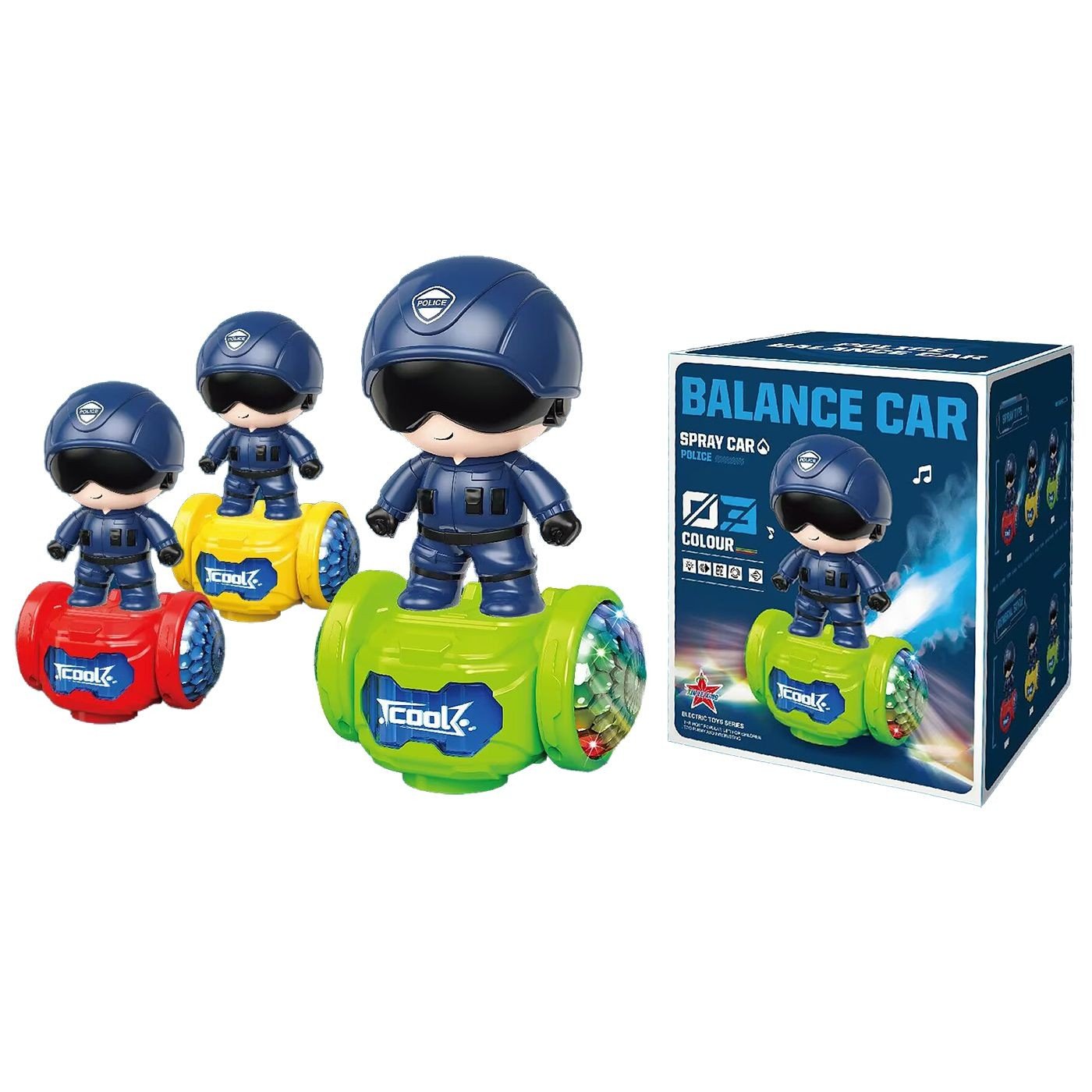 Αστυνομικός σε Σανίδα Ισορροπίας με Καπνό 12x15x12cm ToyMarkt 88893 - Τυχαίο-Χρώμα-Σχέδιο-Επιλογή - (1ΤΕΜ) - (68-873)