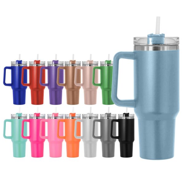 Ποτήρι Θερμός Γίγας με Λαβή & Καλαμάκι 1200ml Homie 1002187 - Τυχαίο-Χρώμα-Σχέδιο-Επιλογή - (1ΤΕΜ) - (80-2167)