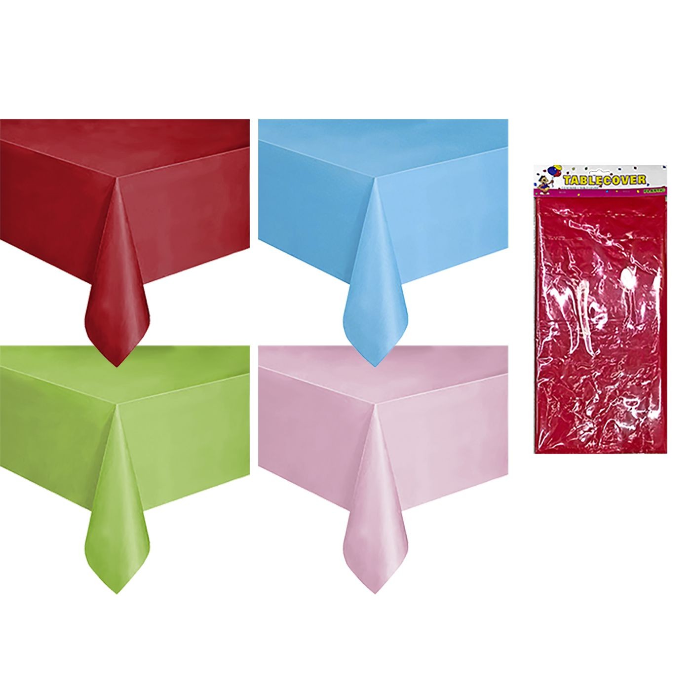 Τραπεζομαντηλο Πάρτυ Πλαστικό Μονόχρωμο XL 183x137cm Homie 3759 - Ροζ - (1ΤΕΜ) - (17-39) - Image 2