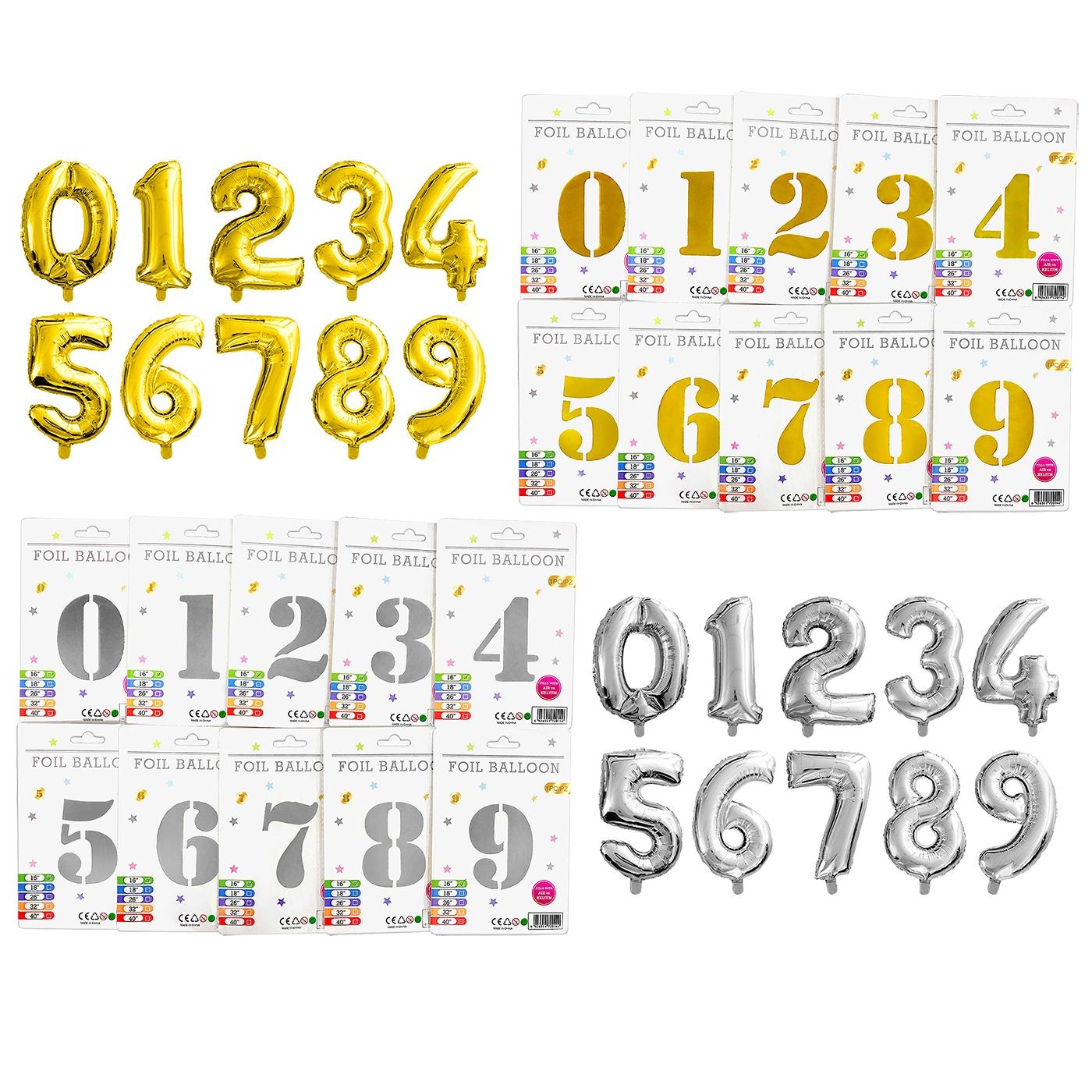 Μπαλόνι Μεταλλιζέ Αριθμός Γενεθλίων Αριθμός=81cm Homie 3770 - Χρυσό - (10ΤΕΜ) - (17-50) - Image 3