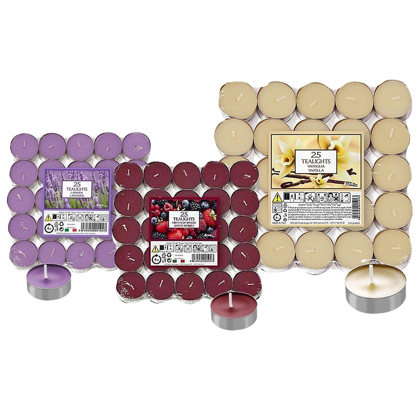 Κεριά Ρεσώ Αρωματικά 4h πακ=25τεμ Homie 57452 - Μπορντώ - (1ΠΑΚ) - (37-432) - Image 3