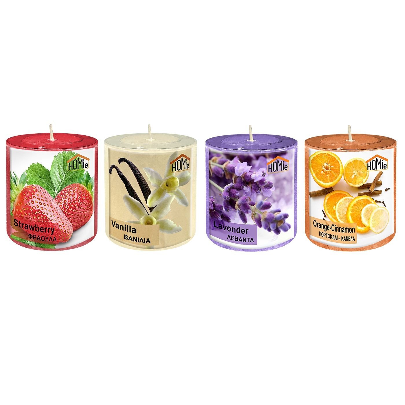 Κερί Αρωματικό Κορμός Φ6,5x7cm ø6,5x7cm Homie 5788 - Κόκκινο - (1ΤΕΜ) - (37-68) - Image 3