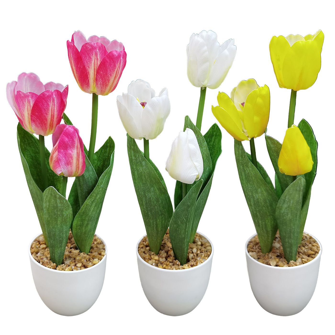 Γλαστράκι 3 Τουλίπες 34cm Homie 423123 - (6ΤΕΜ) - (22-3103)