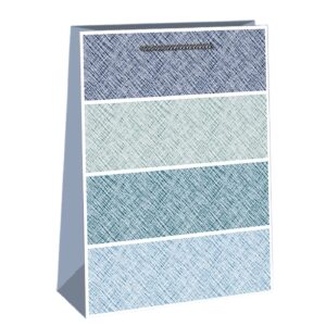 Τσάντα Δώρου Χάρτινη Κλασσική (23cm) 23x17x8cm JustNote 39246 - Μπλε - (12ΤΕΜ) - (19-226)