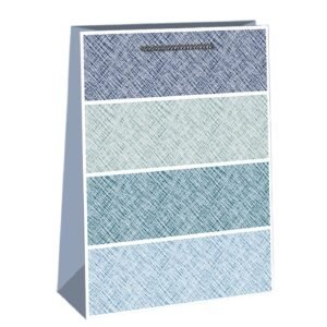 Τσάντα Δώρου Χάρτινη Κλασσική (45cm) 45x33x10cm JustNote 39248 - Μπλε - (12ΤΕΜ) - (19-228)