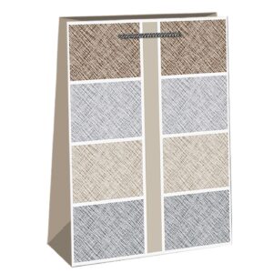 Τσάντα Δώρου Χάρτινη Κλασσική (23cm) 23x17x8cm JustNote 39246 - Καφέ - (12ΤΕΜ) - (19-226)