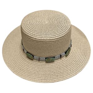 Καπέλο Ψαθόχαρτο Αυστηρές Γωνίες, Πετράδια ø34cm SummerTiempo 623352 - (1ΤΕΜ) - (42-3332)