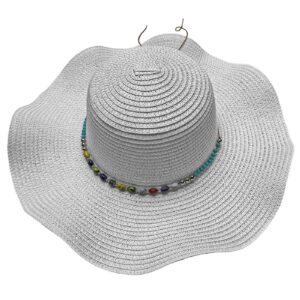 Καπέλο Ψαθόχαρτο Μπλε Πετράδια ø40cm SummerTiempo 623346 - (1ΤΕΜ) - (42-3326)