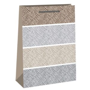 Τσάντα Δώρου Χάρτινη Κλασσική (33cm) 33x26x12cm JustNote 39247 - Καφέ - (12ΤΕΜ) - (19-227)