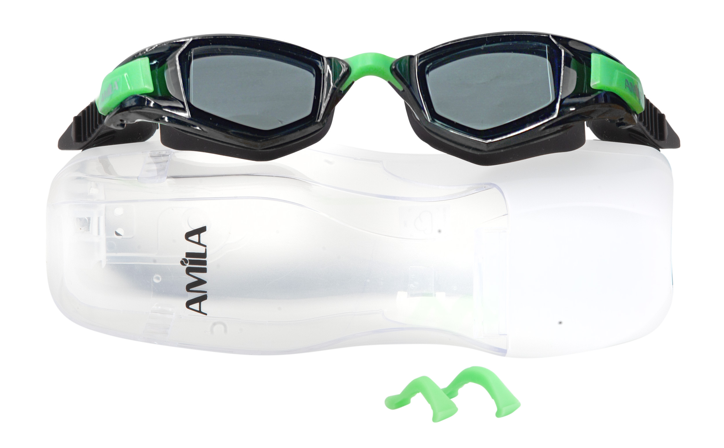 Γυαλιά Κολύμβησης ΑMILA S05YAF Μαύρο/Πράσινο Φιμέ 47152 - Image 5