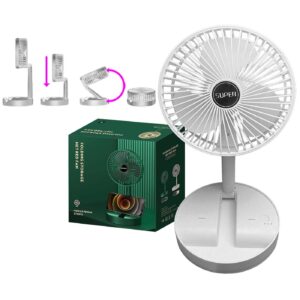 Ανεμιστήρας Επαναφορτιζόμενος Πτυσσόμενος 36x ø16cm Homie 49193 - (1ΤΕΜ) - (29-173)