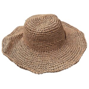 Καπέλο Ψαθόχαρτο Χειροποίητο Μαλακό Καφέ ø40cm SummerTiempo 623354 - (1ΤΕΜ) - (42-3334)