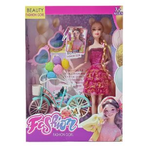 Κούκλα Fashion με Ποδήλτο & Αξεσουάρ 32x24x6cm ToyMarkt 98268 - (1ΤΕΜ) - (78-248)