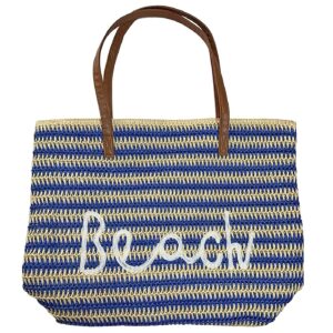 Τσάντα Παραλίας Ψαθόχαρτο Beach 51x39x15cm SummerTiempo 623371 - (1ΤΕΜ) - (42-3351)