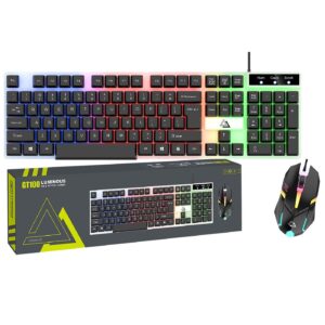 Πληκτρολόγιο & Ποντίκι σετ Ενσύρματα RGB JustNote 10957 - (1ΣΕΤ) - (89-37)