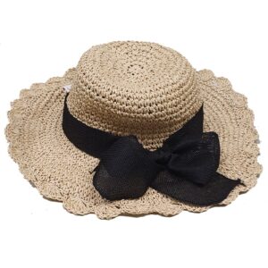 Καπέλο Ψαθόχαρτο με Μαύρο Φιόγκο 43cm SummerTiempo 622400 - (1ΤΕΜ) - (42-2380)