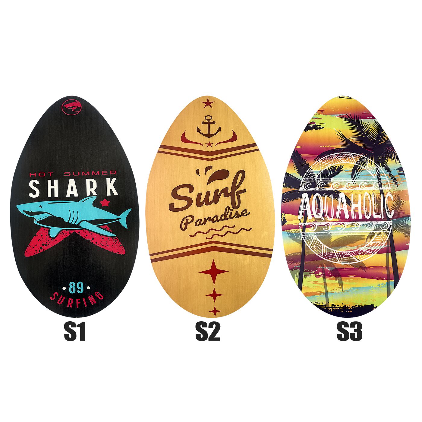 Σανίδα Ξύλινη Surf Skimboard 76x45cm SummerTiempo 622163 - S2 - (1ΤΕΜ) - (42-2143) - Image 2