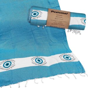 Πετσέτα Θαλάσσης Pestemal Ματάκια ~280g 90x180cm SummerTiempo 622273 - Τυρκουάζ - (1ΤΕΜ) - (42-2253)