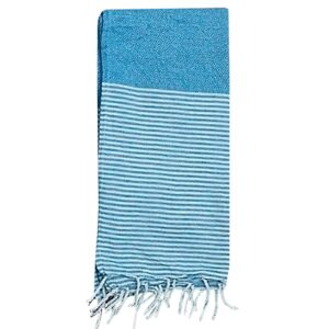 Πετσέτα Θαλάσσης Pestemal Ρόμβοι Ριγέ Φάσα ~280g 90x180cm SummerTiempo 623189 - Γαλάζιο - (1ΤΕΜ) - (42-3169)