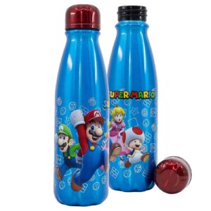 Μπουκάλι Αλουμινίου Super Mario 600ml 23,5x5,5cm 600ml JustNote 703682 - (1ΤΕΜ) - (50-3662)