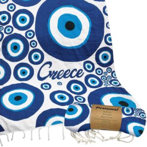 Πετσέτα Θαλάσσης Pestemal Ασύμμετρα Ματάκια ~280g 90x180cm SummerTiempo 623196 - (1ΤΕΜ) - (42-3176)