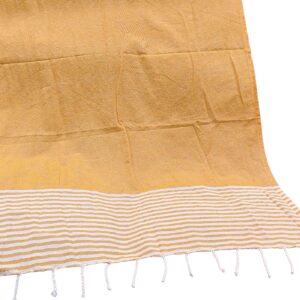 Πετσέτα Θαλάσσης Pestemal Λεπτές Ρίγες ~280g 90x180cm SummerTiempo 622965 - Κίτρινο - (1ΤΕΜ) - (42-2945)