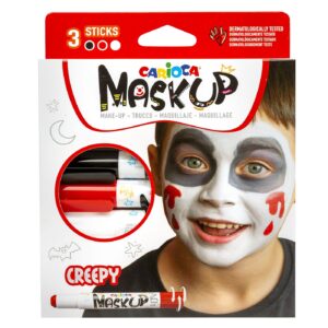 Βαφές Προσώπου 3τεμ Carioca Maskup (Κόκκινο-Άσπρο-Μαύρο) Carnavalista 232768 - (1ΣΕΤ) - (3-2748)